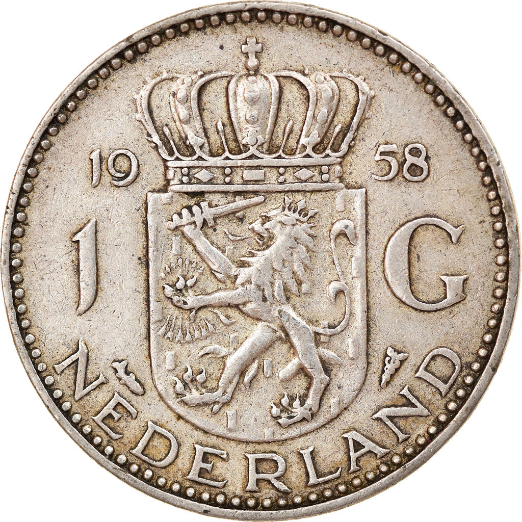 Monnaie, Pays-Bas, Juliana, Gulden, 1958, TTB, Argent, KM:184