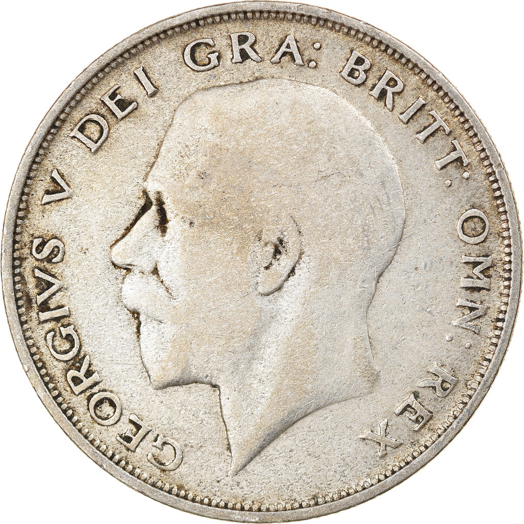 Moneta, Gran Bretagna, George V, 1/2 Crown, 1920, MB+, Argento, KM:818.1a