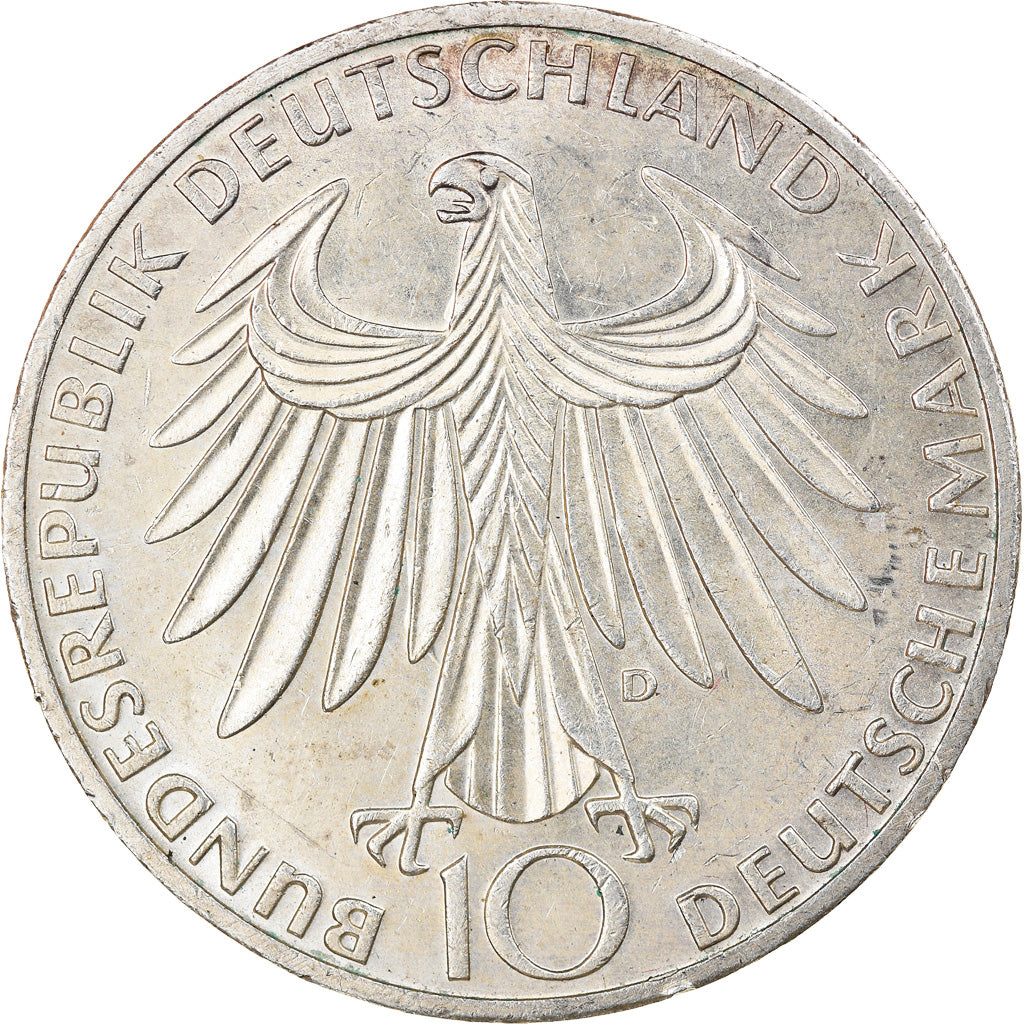 Moneta, GERMANIA - REPUBBLICA FEDERALE, 10 Mark, 1972, Munich, SPL-, Argento