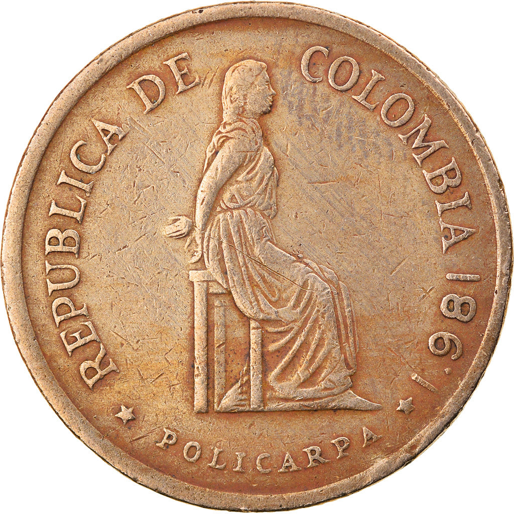 Coin, Colombia, 5 Pesos, 1981, EF(40-45), Bronze, KM:268