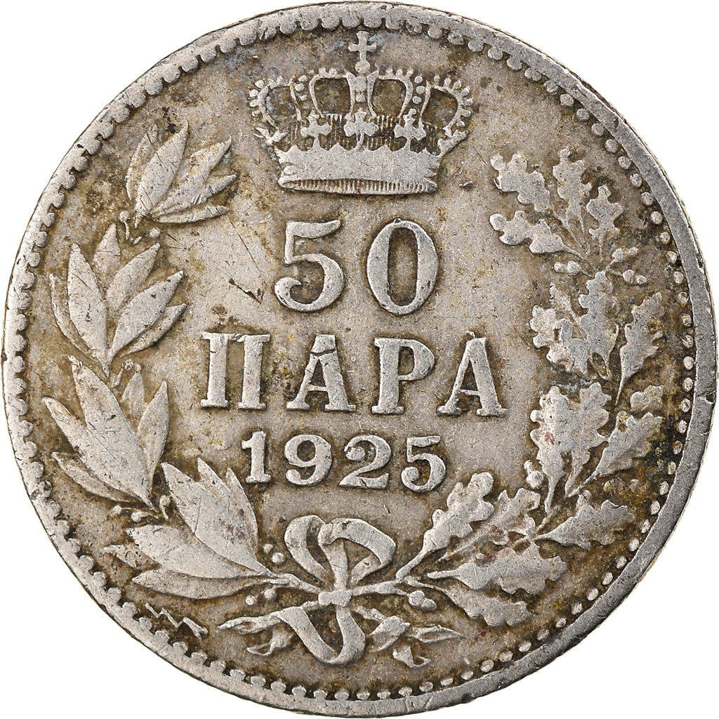 Münze, Jugoslawien, Alexander I, 50 Para, 1925, S+, Nickel-Bronze, KM:4