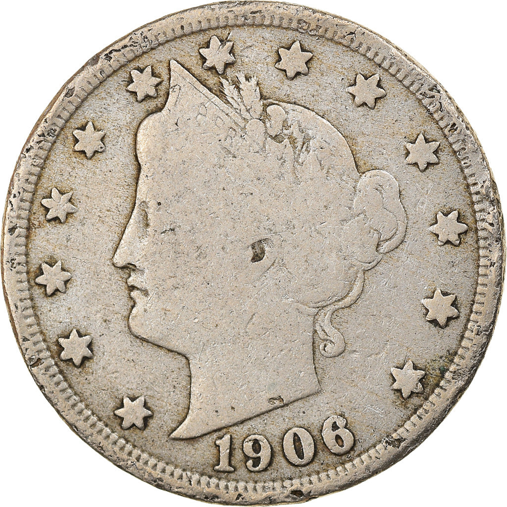 Munten, Verenigde Staten, Liberty Nickel, 5 Cents, 1906, U.S. Mint