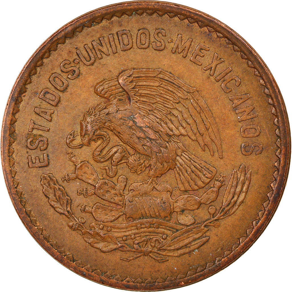 Moneta, Mexico, 5 Centavos, 1945, Mexico City, VF(30-35), Bronze, KM:424