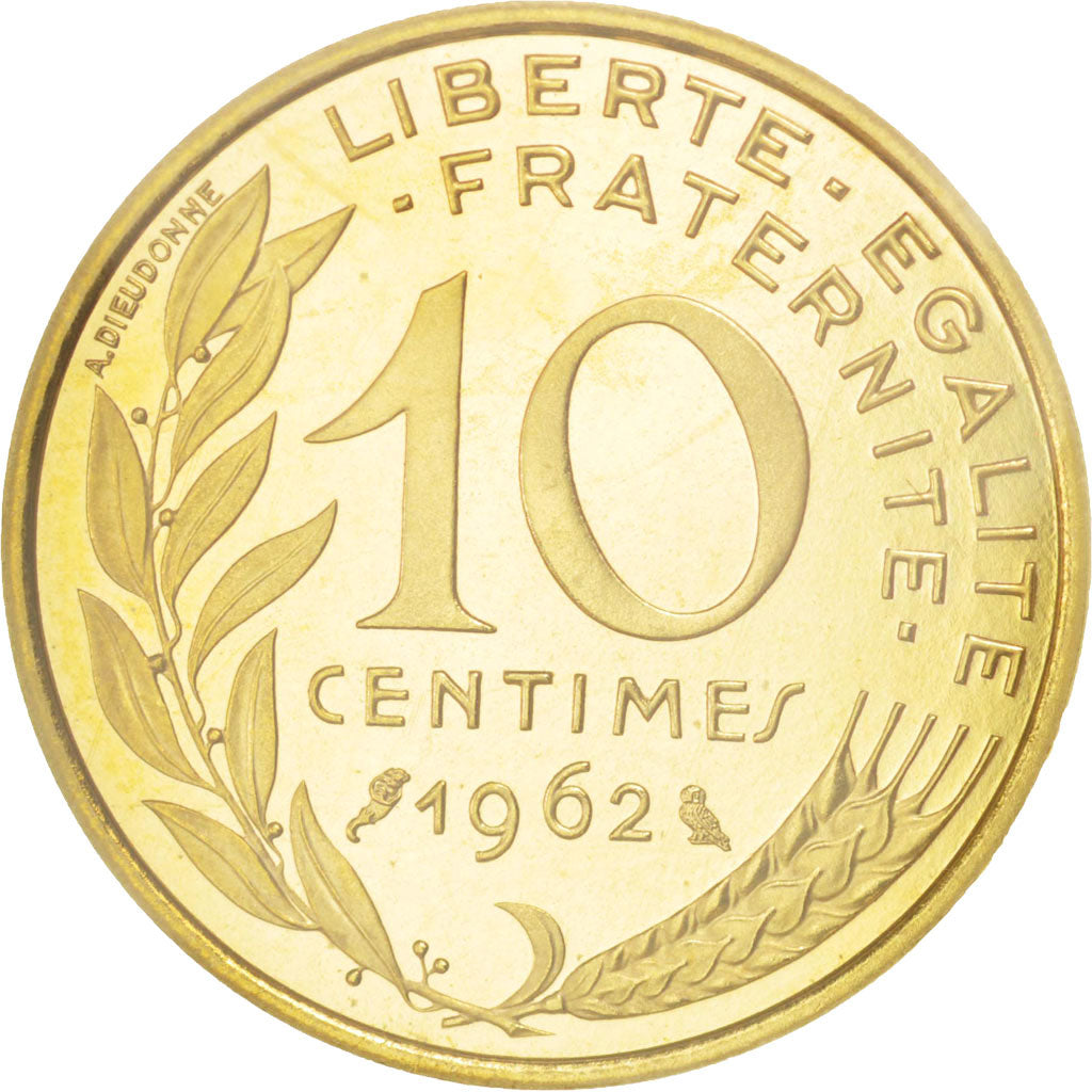 Monnaie, France, 10 Centimes, 1962, FDC, Aluminum-Bronze, KM:P344, Gadoury:46.P1