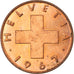 Münze, Schweiz, 2 Rappen, 1967, Bern, SS, Bronze, KM:47