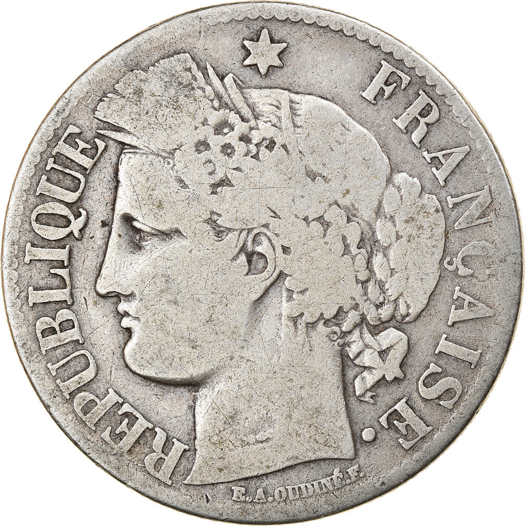 Monnaie, France, Cérès, 2 Francs, 1871, Paris, TB, Argent, Gadoury:530