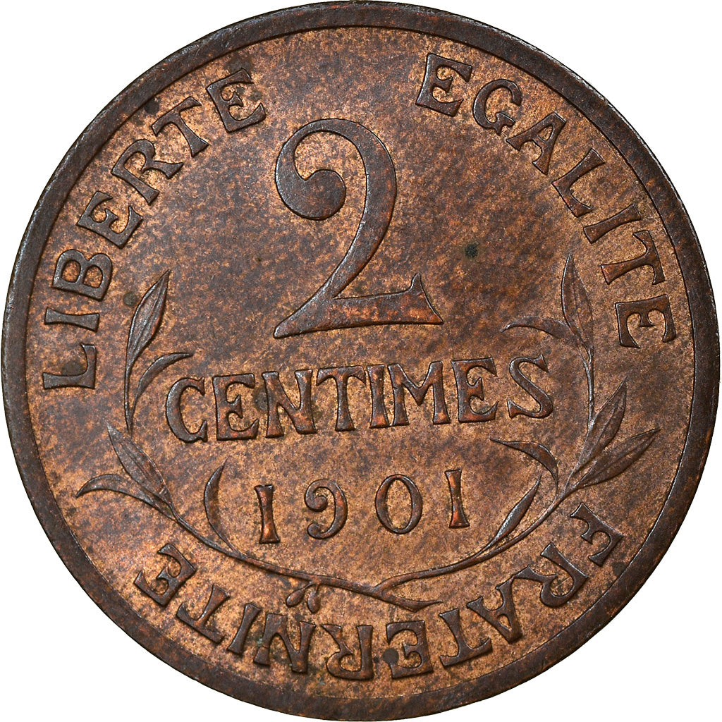 Coin, France, Dupuis, 2 Centimes, 1901, Paris, EF(40-45), Bronze, KM:841