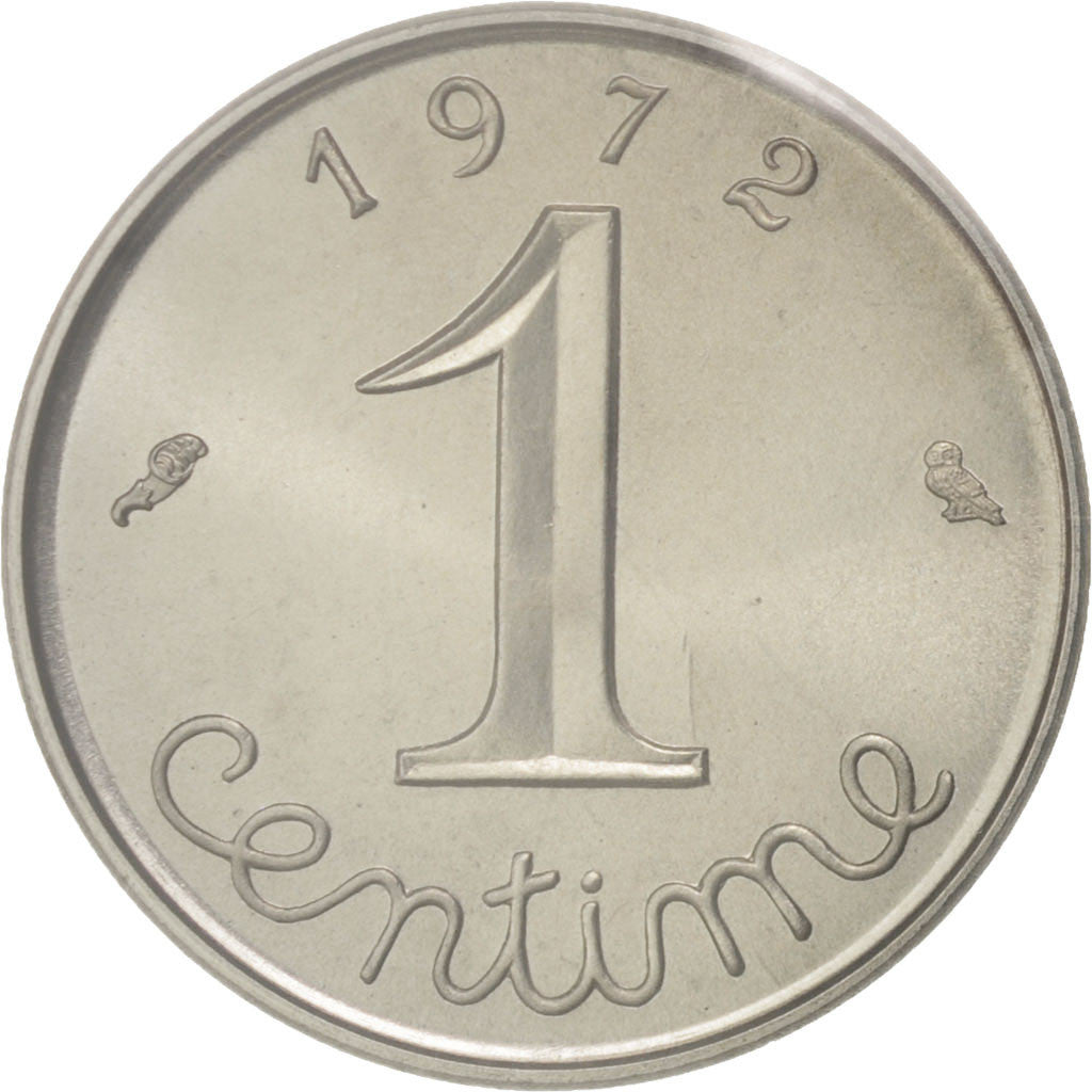 Coin, France, Centime, 1972, MS(65-70), Chrome-Steel, KM:P437, Gadoury:4.P1