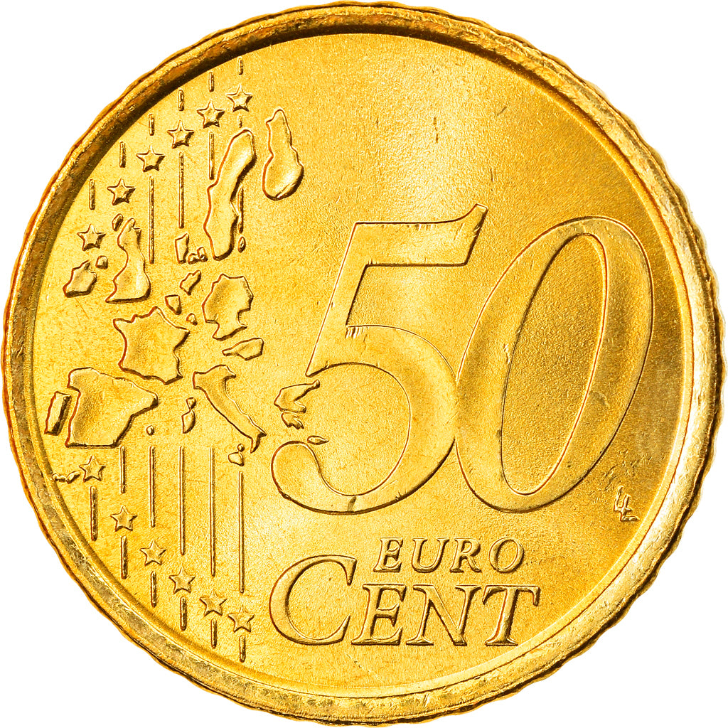 Spain, 50 Euro Cent, 1999, Madrid, MS(63), Brass, KM:1045
