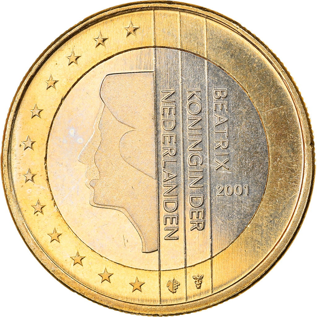 Holandia, Euro, 2001, Utrecht, Proof, MS(63), Bimetaliczny, KM:240