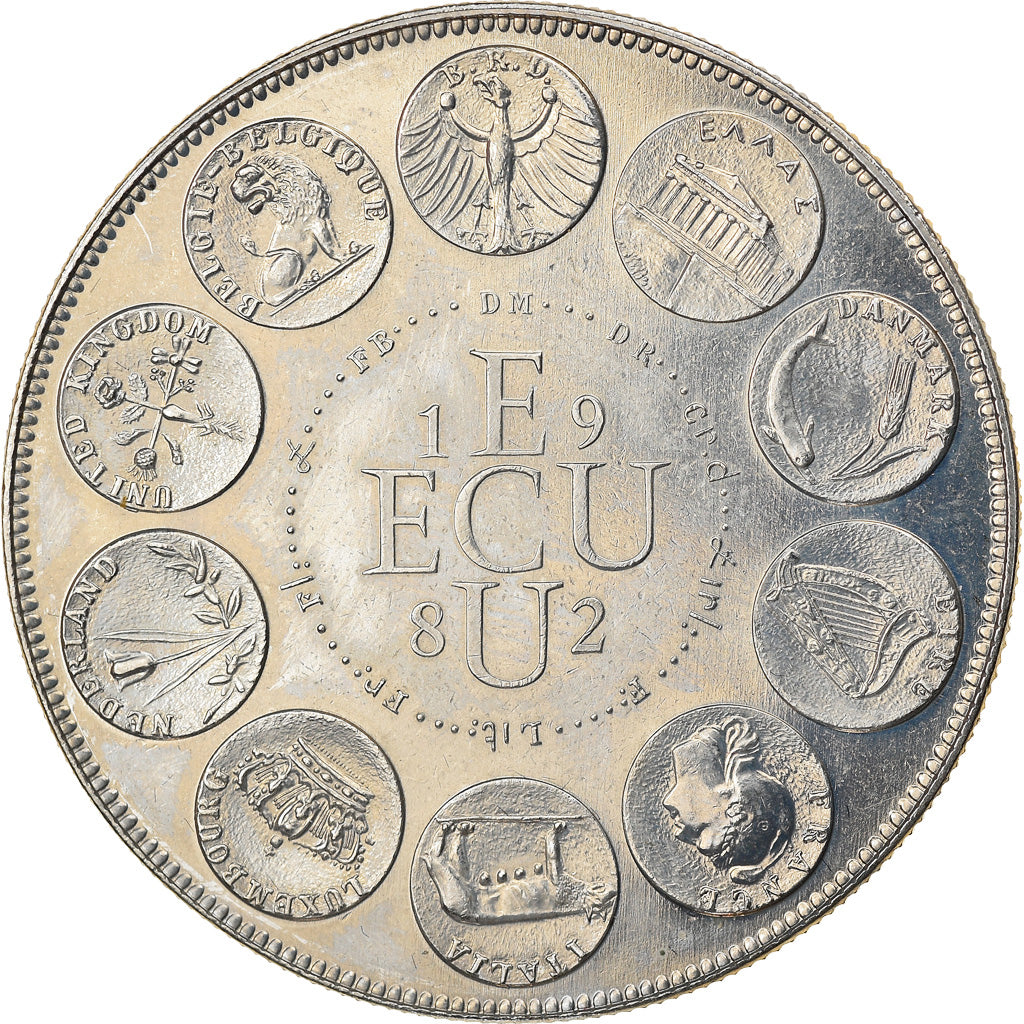 França, Medal, Ecu Europa, Europe Assise, Políticas, Sociedade, Guerra, 1982