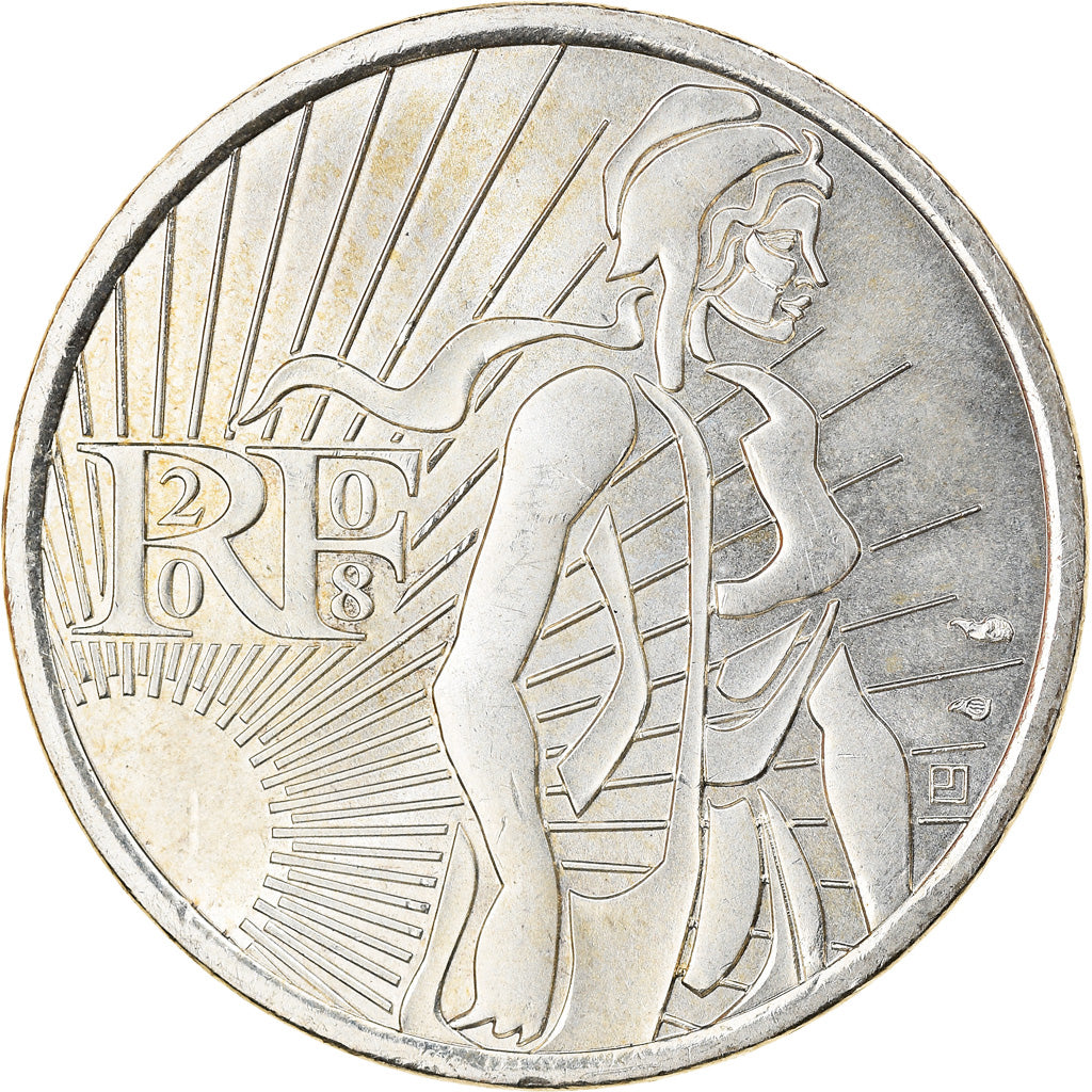 France, 5 Euro, 2008, AU(55-58), Silver, Gadoury:EU287, KM:1534