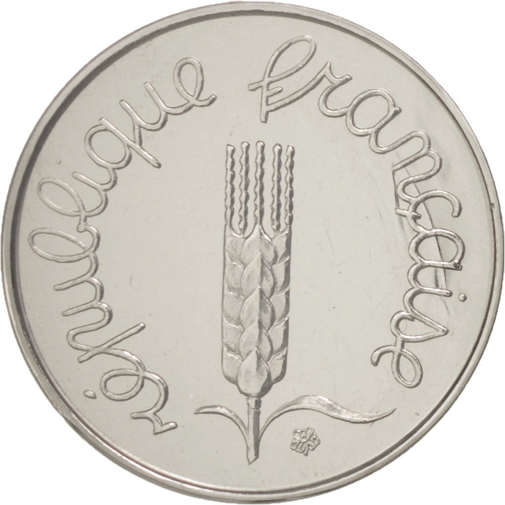 Munten, Frankrijk, Centime, 1976, FDC, Chrome-Steel, KM:P539, Gadoury:4.P1