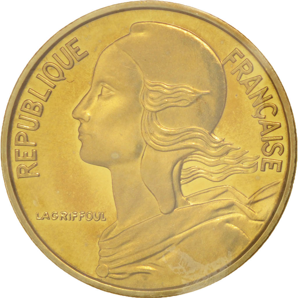 Coin, France, 5 Centimes, 1976, MS(65-70), Aluminum-Bronze, KM:P542