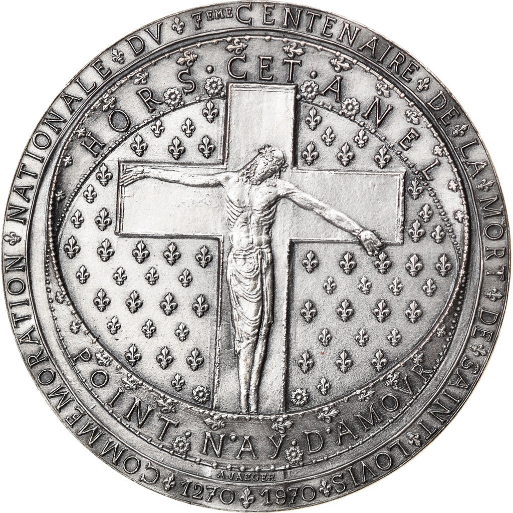 France, Medal, 7ème Centenaire de la Mort de Saint-Louis, History, 1970, De