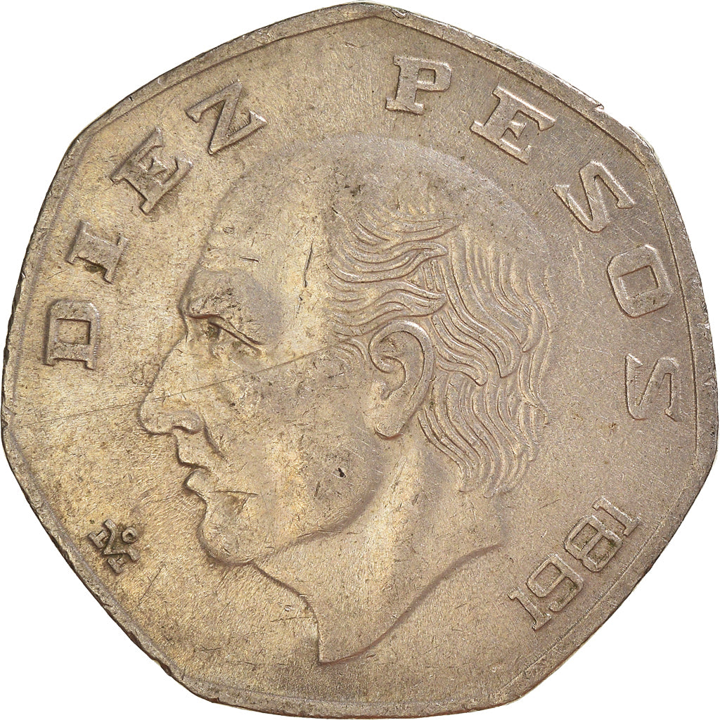 Moneta, Mexico, 10 Pesos, 1981