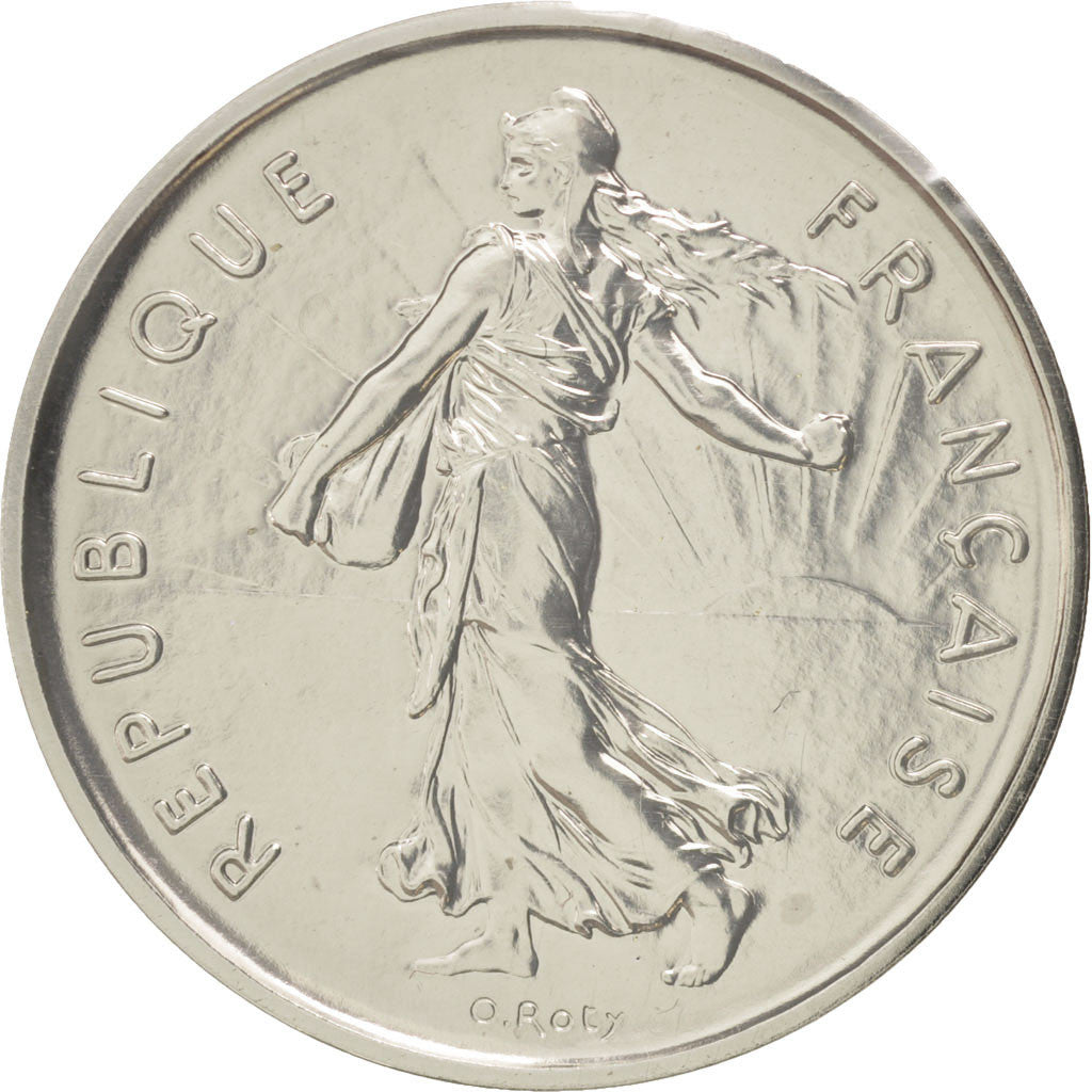 Moneta, Francia, 5 Francs, 1980, FDC, Nichel placcato rame-nichel, KM:P674