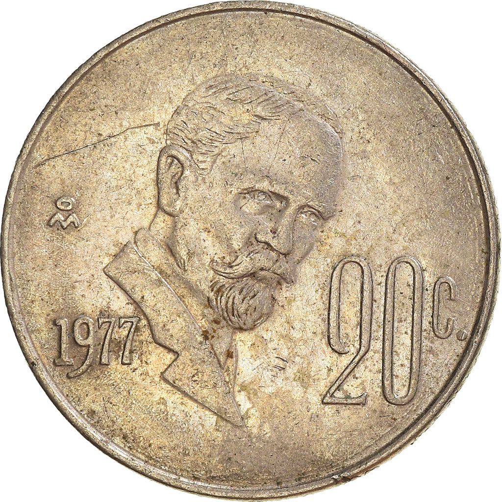Moneta, Mexico, 20 Centavos, 1977