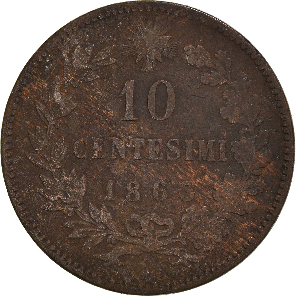 Coin, Italy, 10 Centesimi, 1863