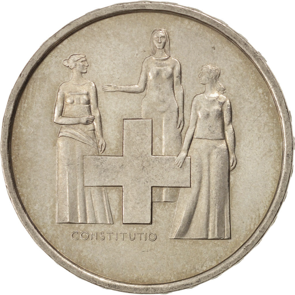 Münze, Schweiz, 5 Francs, 1974, VZ, Copper-nickel, KM:52