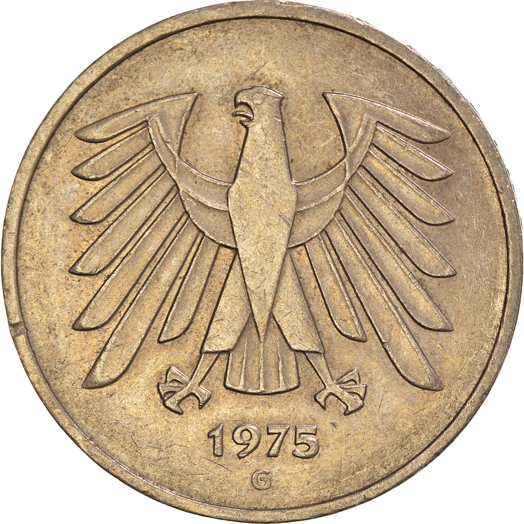 Münze, Bundesrepublik Deutschland, 5 Mark, 1975