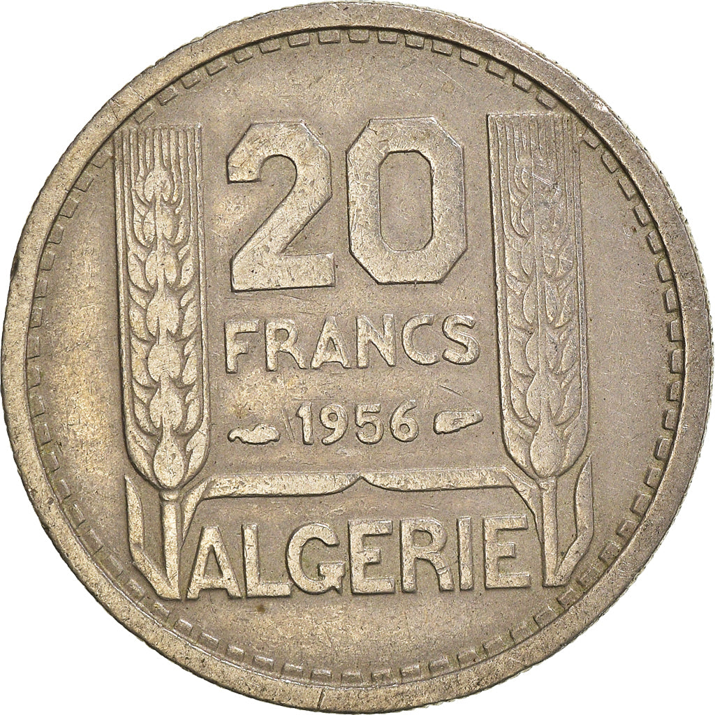 Coin, Algeria, 20 Francs, 1956