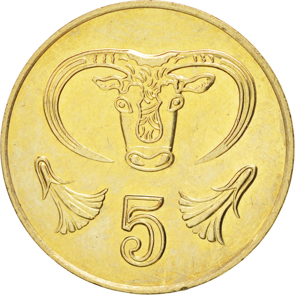 Coin, Cyprus, 5 Cents, 1994, MS(63), Nickel-brass, KM:55.3