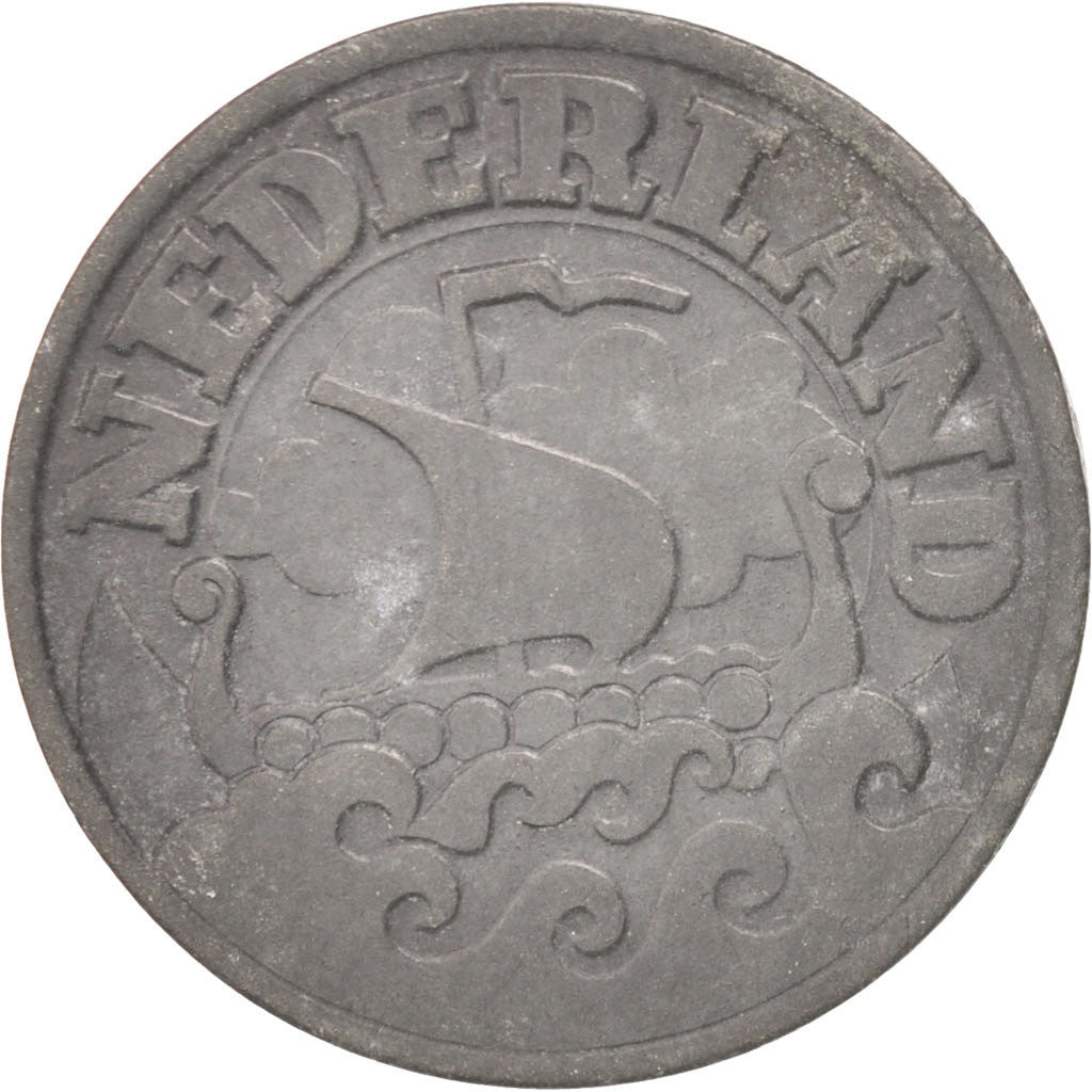 Munten, Nederland, Wilhelmina I, 25 Cents, 1943, ZF, Zinc, KM:174