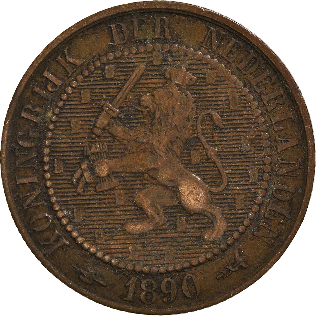 Moeda, Países Baixos, 2-1/2 Cent, 1890