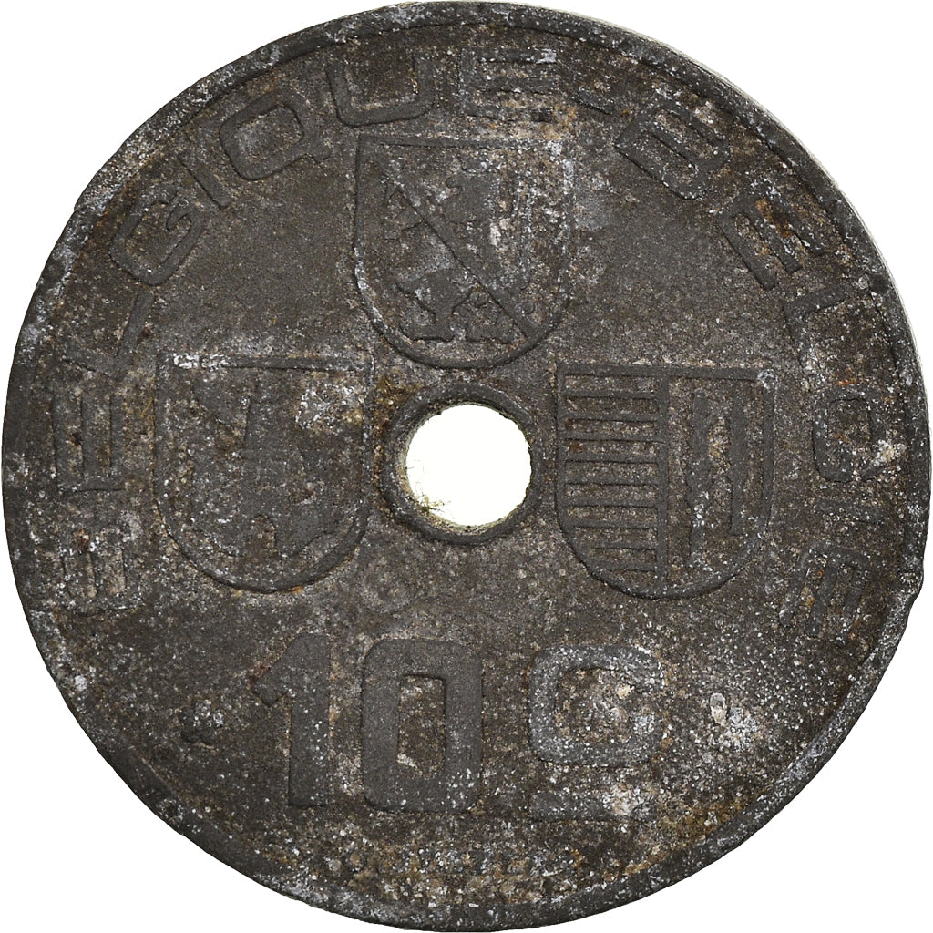 Moeda, Bélgica, 10 Centimes, 1942