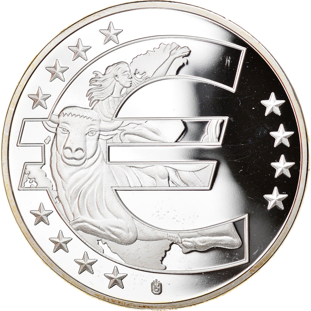 France, Medal, 10 ans de l'Euro, Politics, Society, War, MS(65-70), Copper