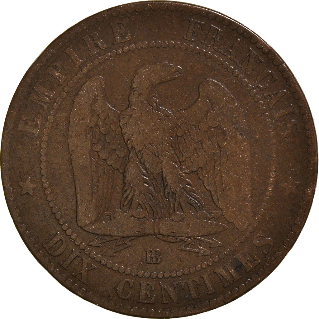 Munten, Frankrijk, 10 Centimes, 1854