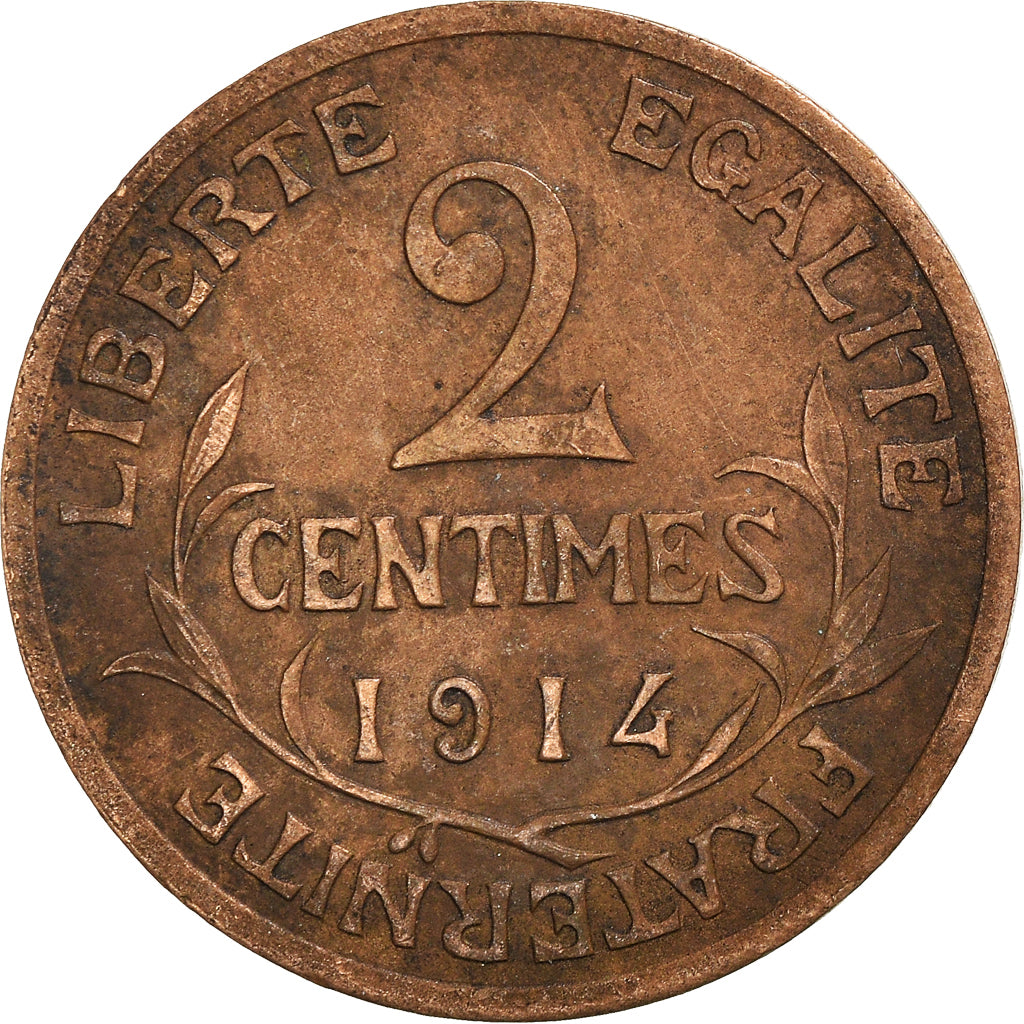 Moneda, Francia, 2 Centimes, 1914