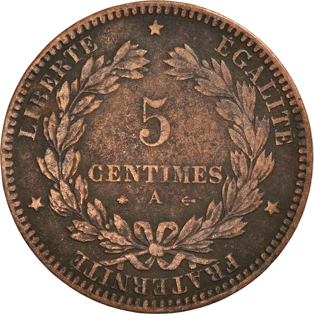 Coin, France, 5 Centimes, 1872