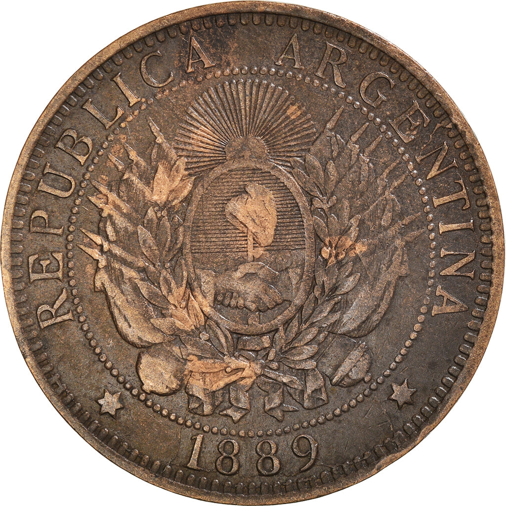Moeda, Argentina, 2 Centavos, 1889