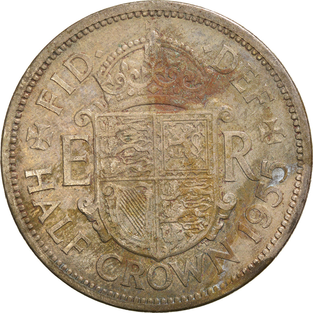 Coin, Great Britain, 1/2 Crown, 1955