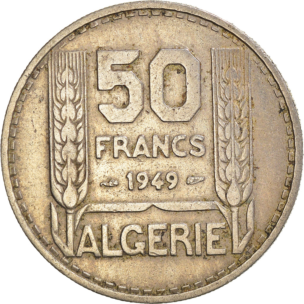 Monnaie, Algérie, 50 Francs, 1949