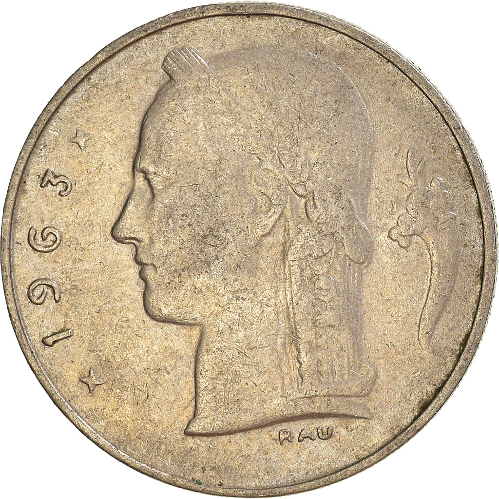 Moeda, Bélgica, Franc, 1963