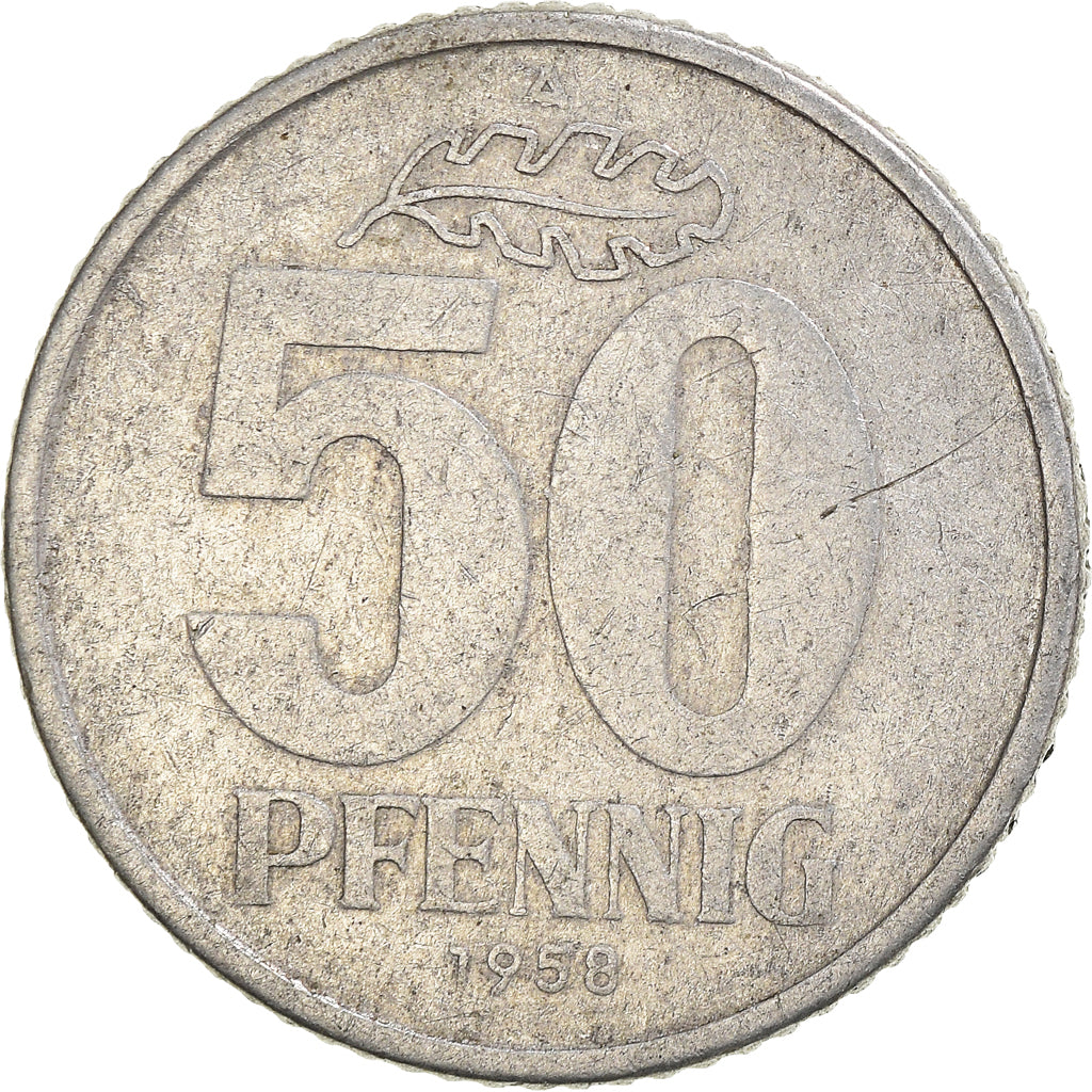 Coin, GERMAN-DEMOCRATIC REPUBLIC, 50 Pfennig, 1958
