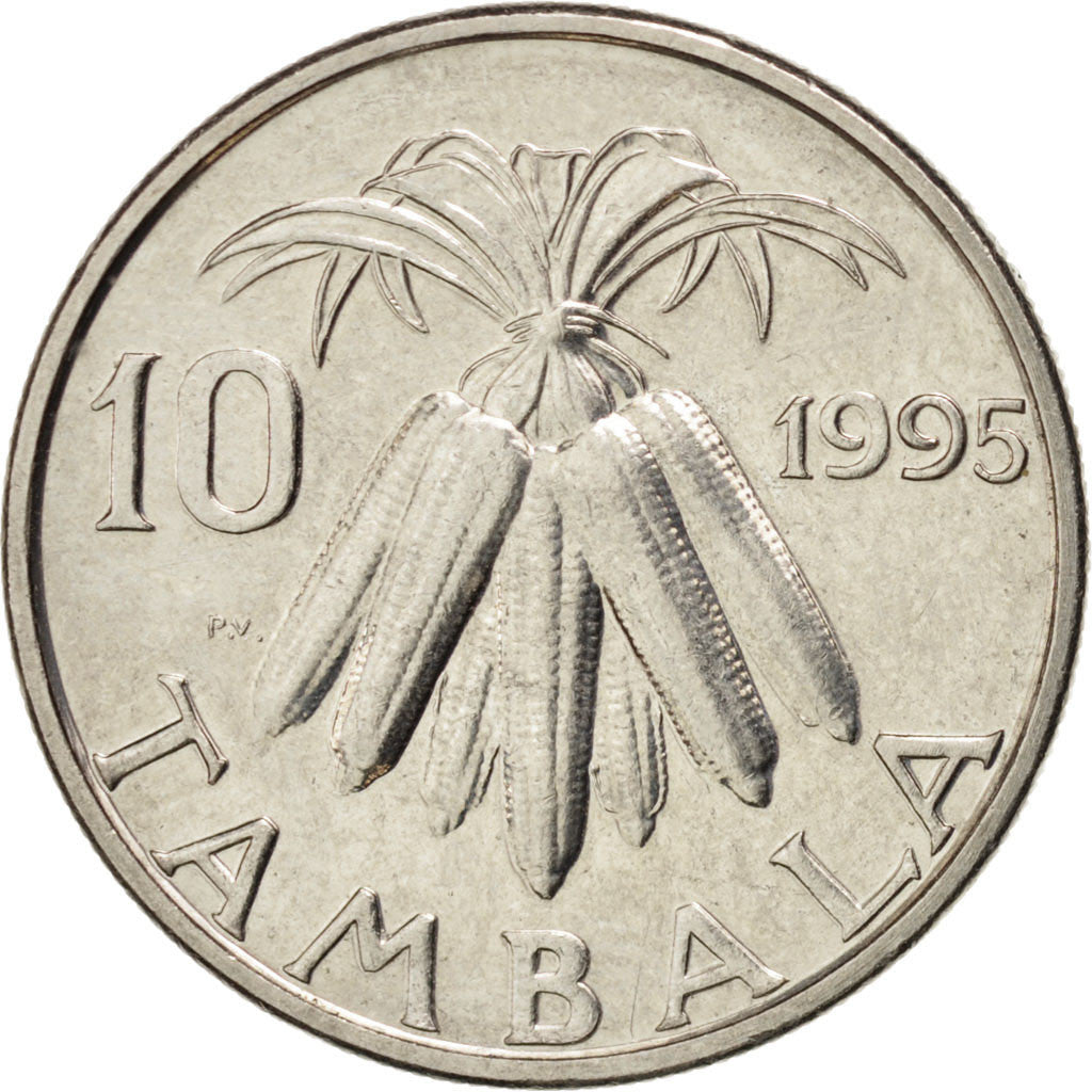Coin, Malawi, 10 Tambala, 1995, MS(63), Nickel plated steel, KM:27