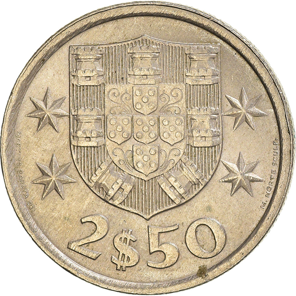 Moeda, Portugal, 2-1/2 Escudos, 1977