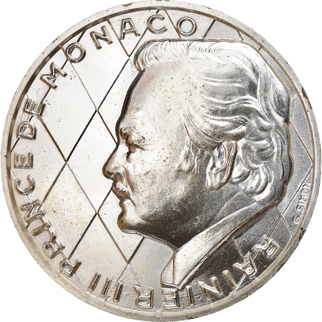 Mónaco, medalla, Prince Rainier III, Politics, 1974, Simon, SC, Plata