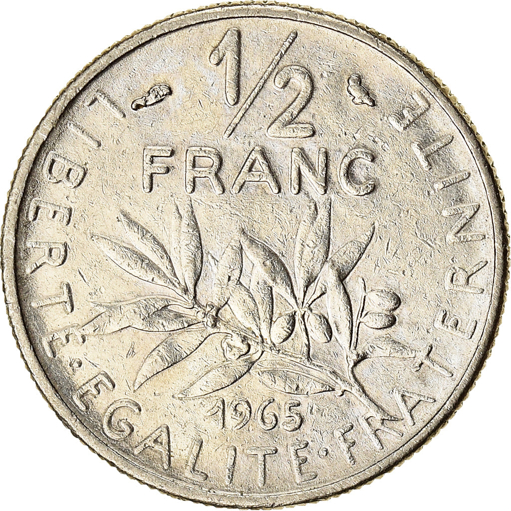 Moeda, França, 1/2 Franc, 1965