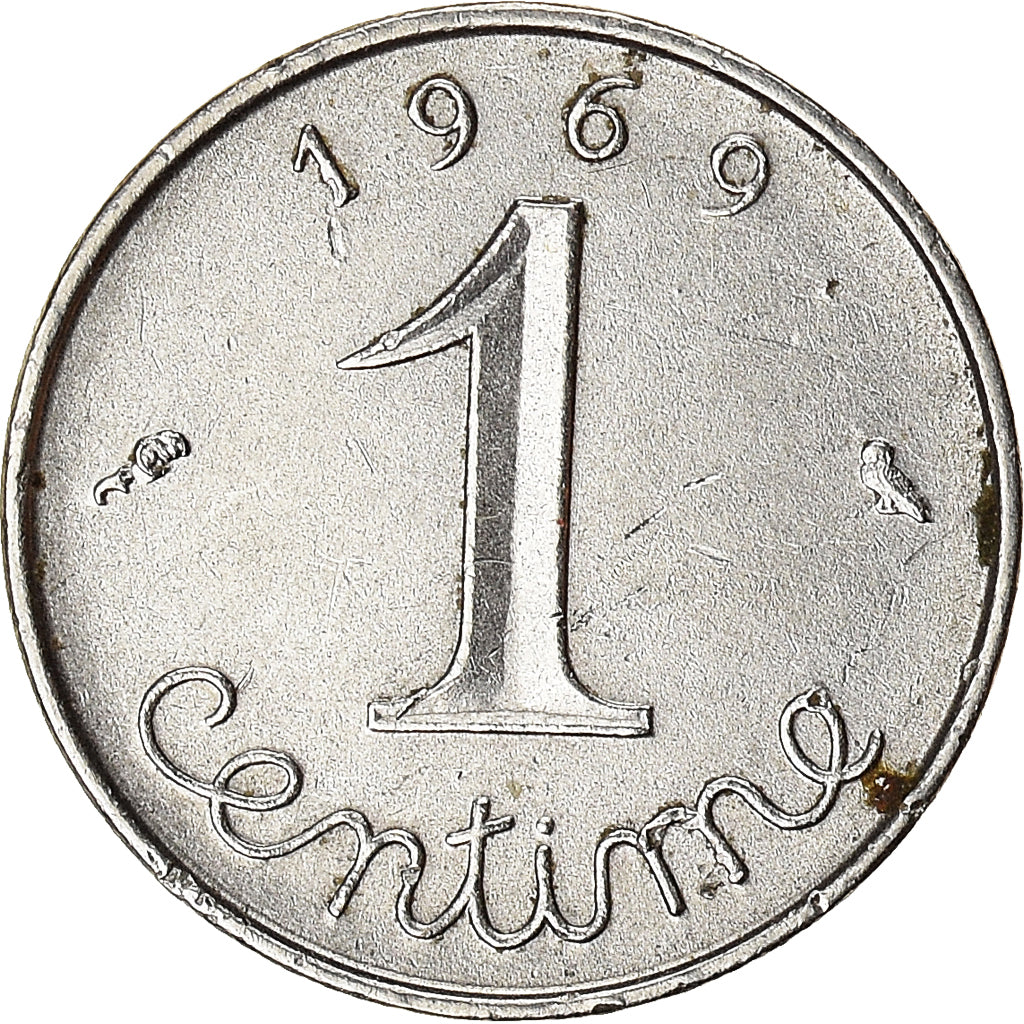 Moneta, Francia, Centime, 1969