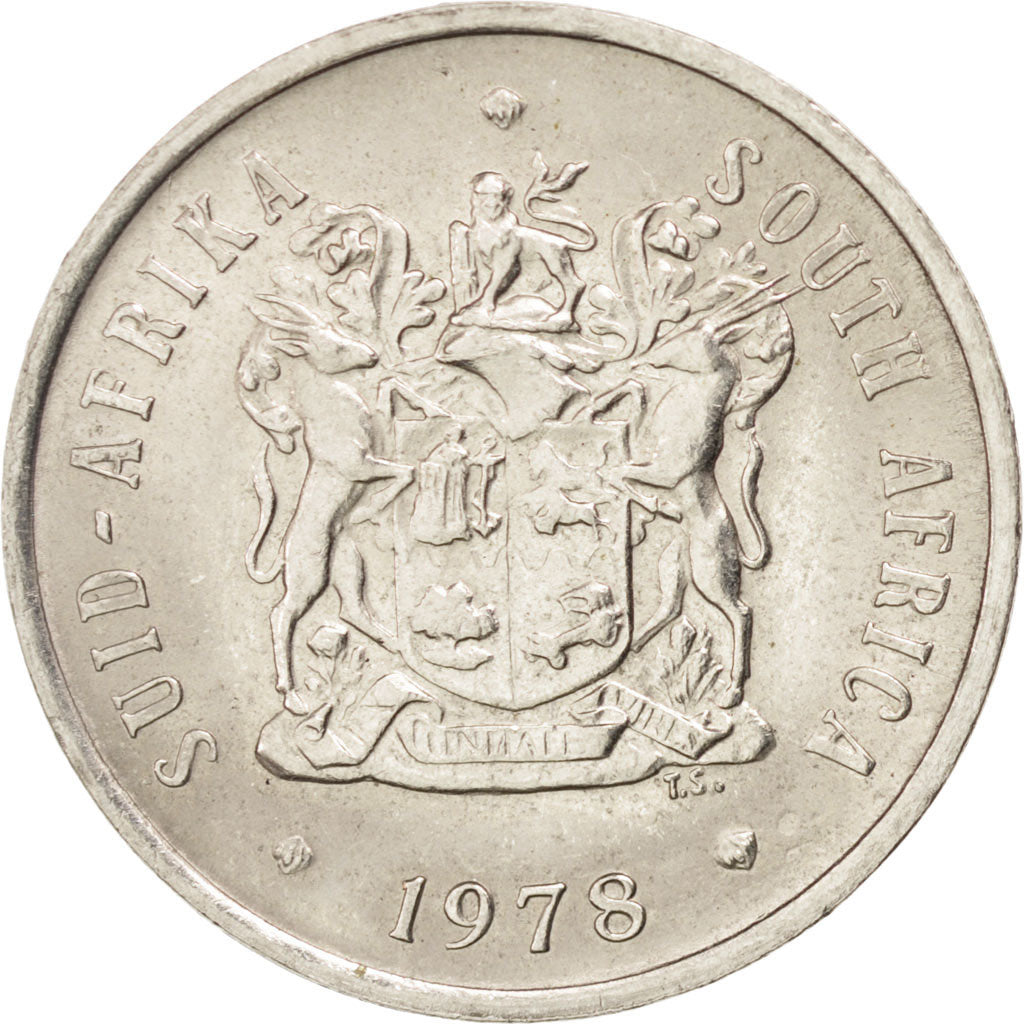 Coin, South Africa, 20 Cents, 1978, MS(63), Nickel, KM:86