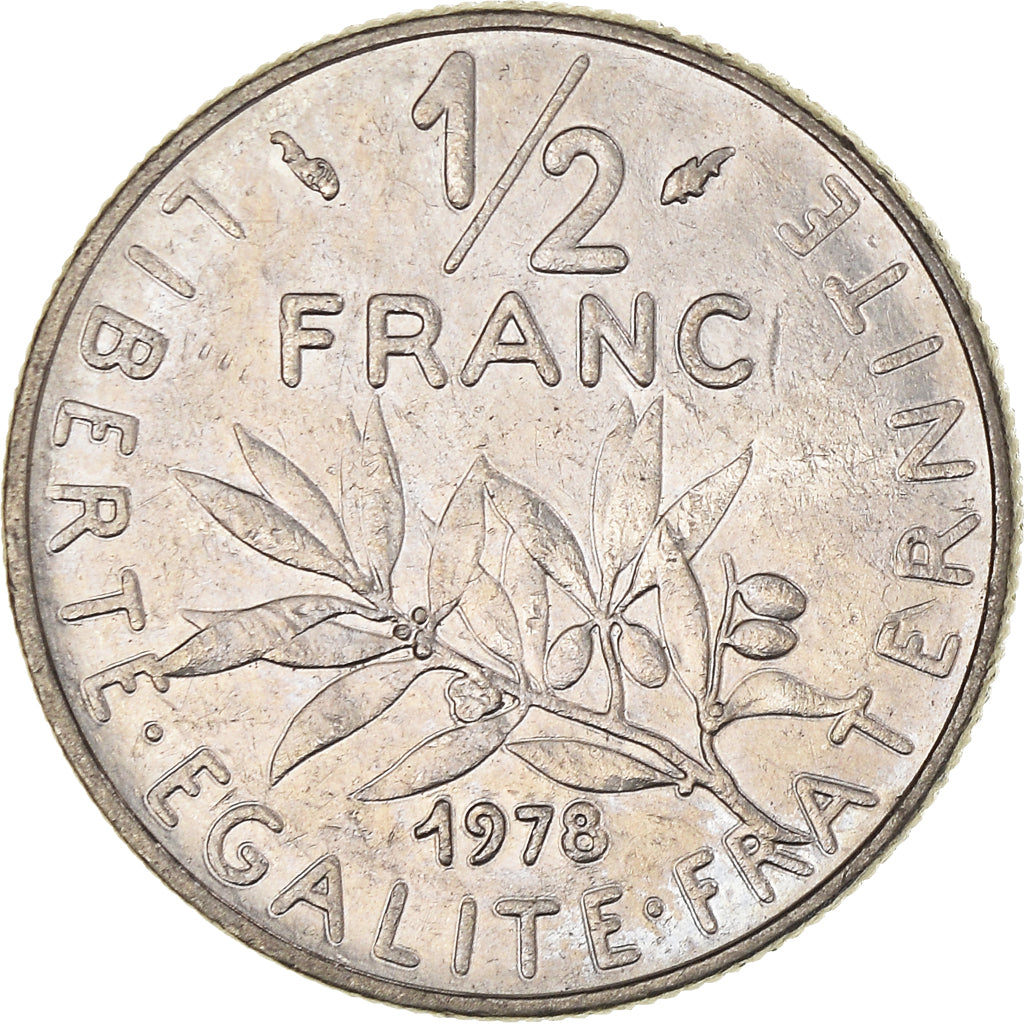 Coin, France, 1/2 Franc, 1978