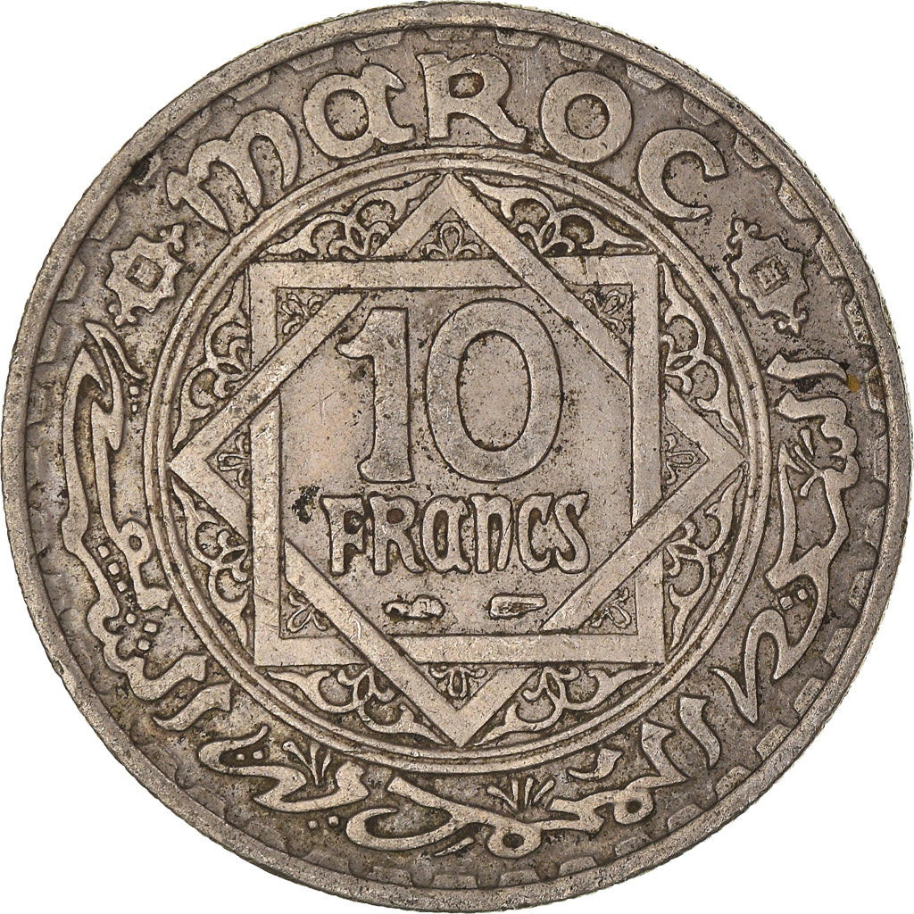 Coin, Morocco, 10 Francs, 1366