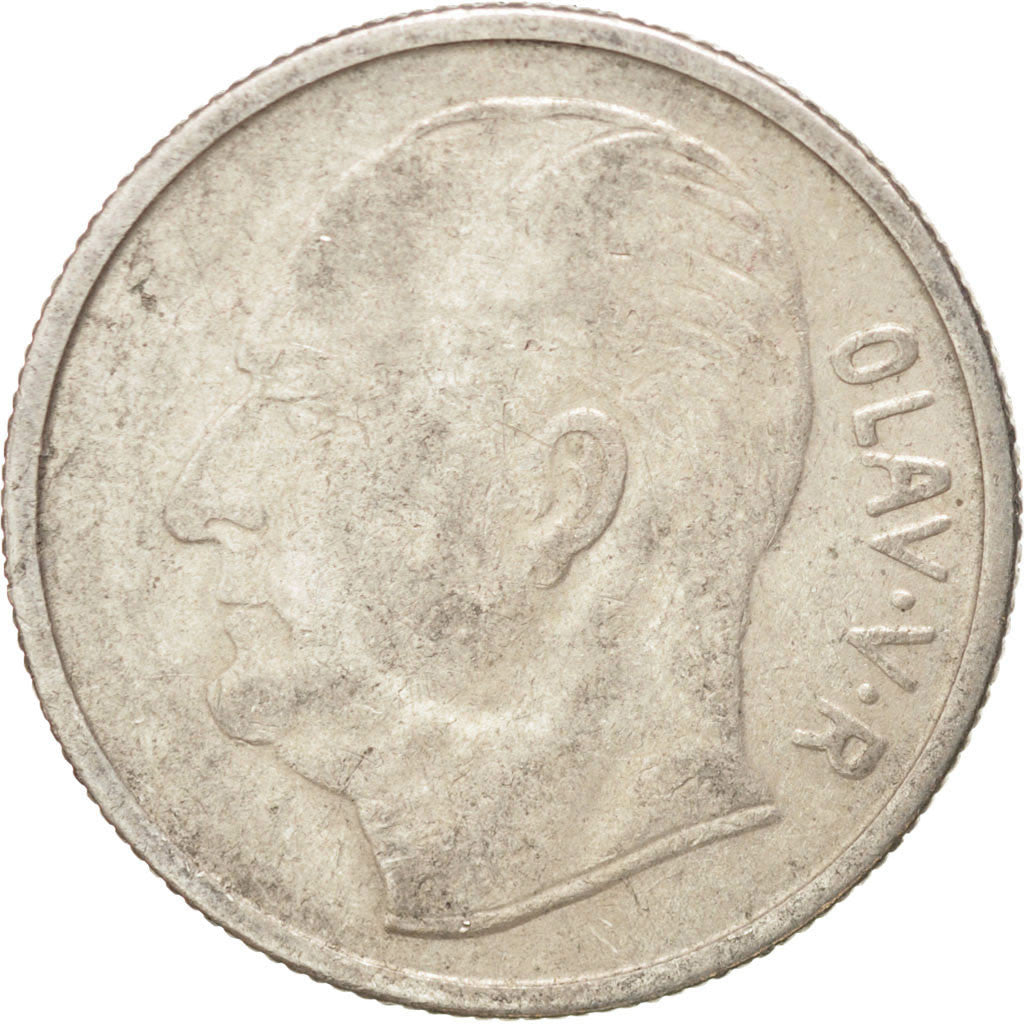 Coin, Norway, Olav V, Krone, 1967, EF(40-45), Copper-nickel, KM:409