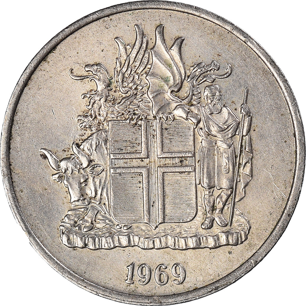 Munten, IJsland, 5 Kronur, 1969