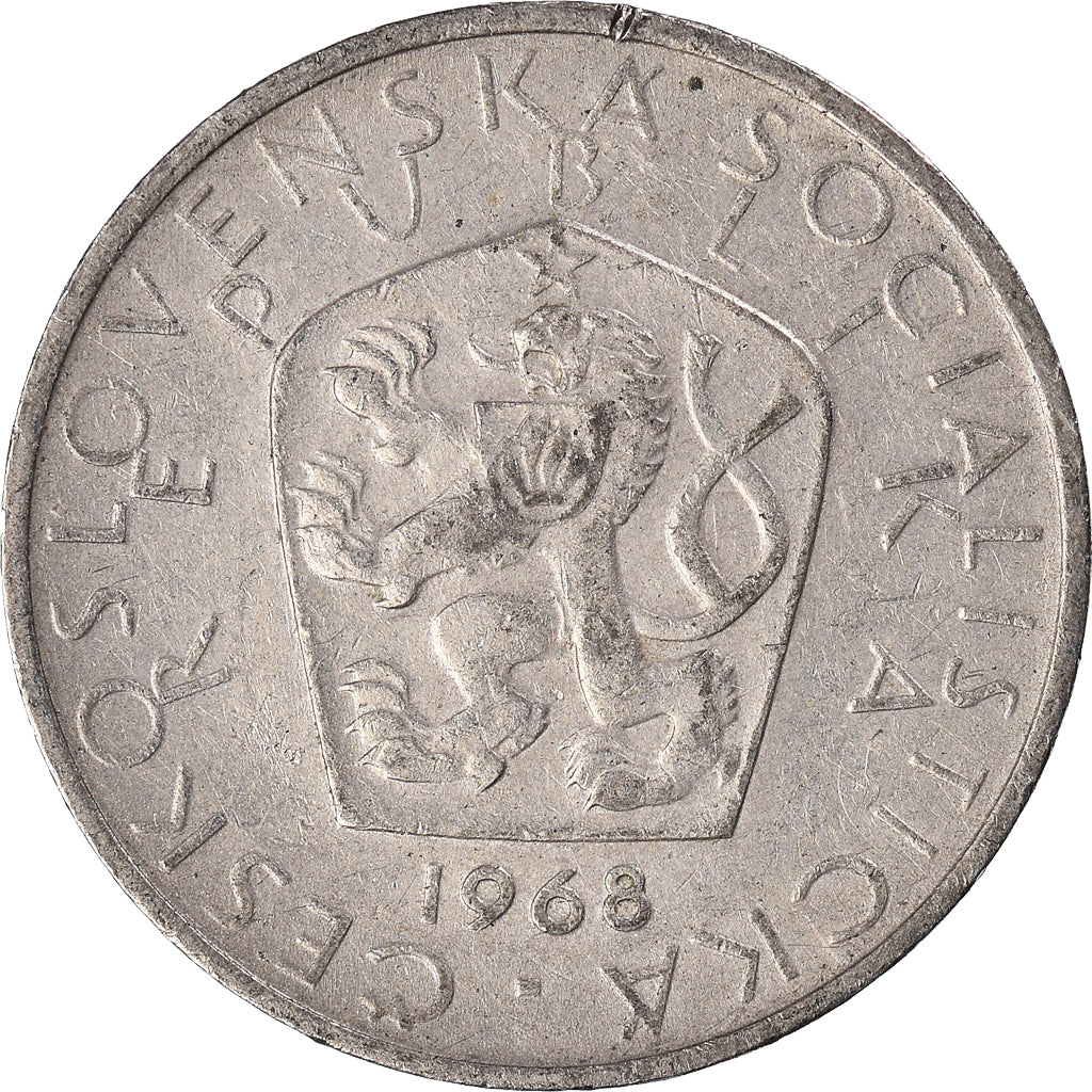 Moeda, Checoslováquia, 5 Korun, 1968